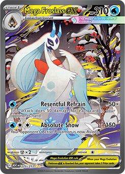 Mega Froslass ex card illustrated by Teeziro