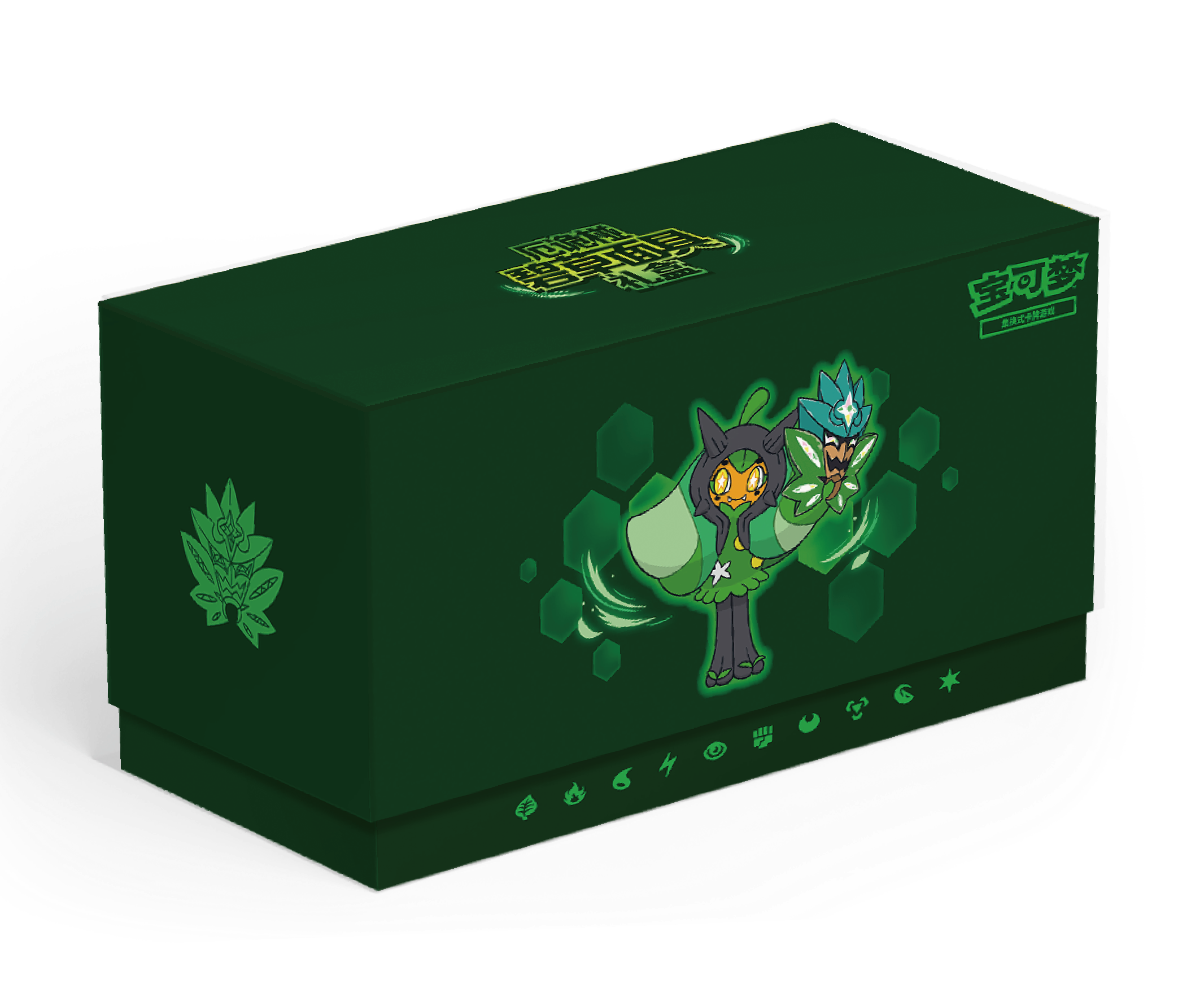 Ogerpon Teal Mask themed gift box with green design featuring Ogerpon and Teal Mask artwork.