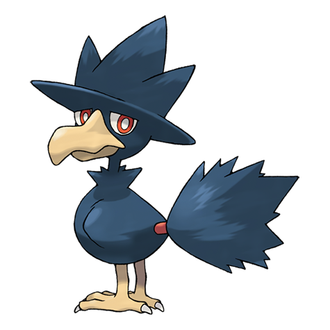 Murkrow - dark/flying type Pokémon #198