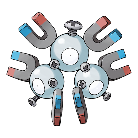 Magneton - electric/steel type Pokémon #82