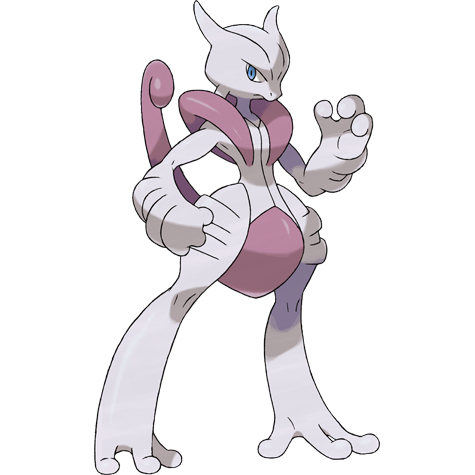 Mewtwo Mega X official artwork