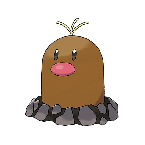 Diglett - ground/steel type Pokémon #10105