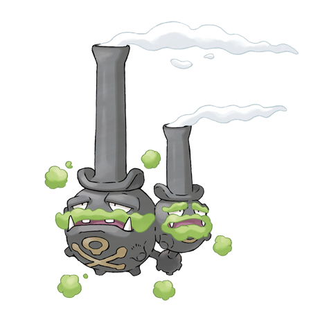 Weezing Galar official artwork