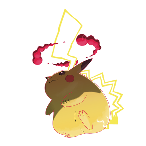 Pikachu Gmax official artwork