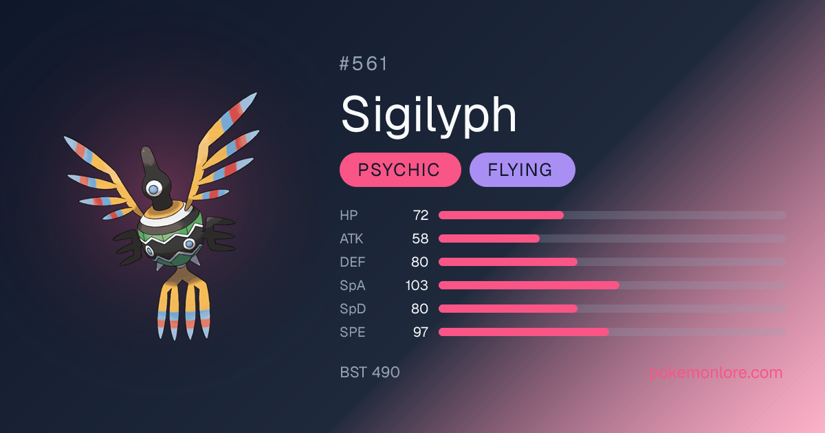 Sigilyph Pokédex (#561)
