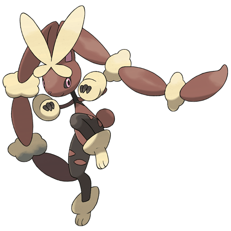 Lopunny Mega - Normal/Fighting type Pokémon #10088, official artwork