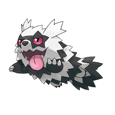 Zigzagoon Galar - Dark/Normal type Pokémon #10174, official artwork