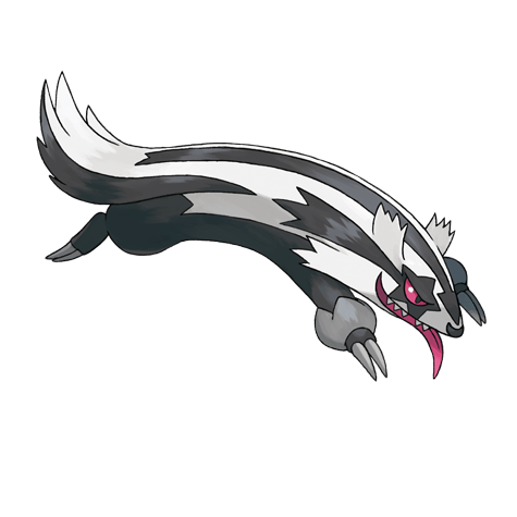 Linoone Galar - Dark/Normal type Pokémon #10175, official artwork