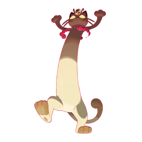 Meowth Gmax - Normal type Pokémon #10200, official artwork