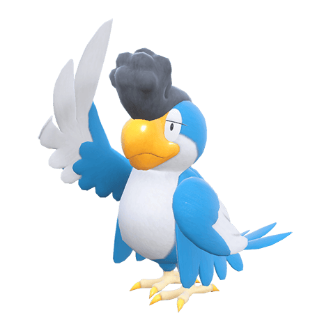 Squawkabilly Blue Plumage - Normal/Flying type Pokémon #10260, official artwork