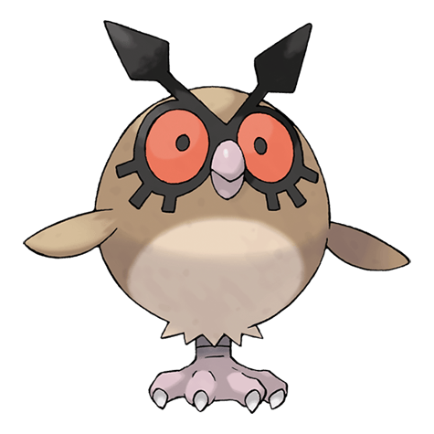 Hoothoot - Normal/Flying type Pokémon #163, official artwork