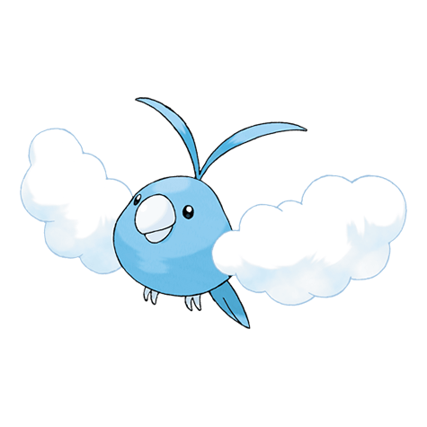 Swablu - Normal/Flying type Pokémon #333, official artwork