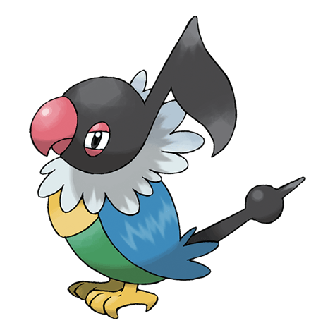 Chatot - Normal/Flying type Pokémon #441, official artwork