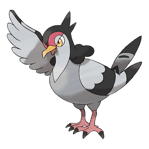 Tranquill - Normal/Flying type Pokémon #520, official artwork
