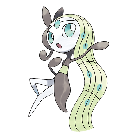 Meloetta - Normal/Psychic type Pokémon #648, official artwork