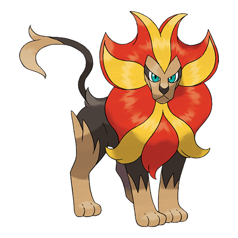 Pyroar - Fire/Normal type Pokémon #668, official artwork