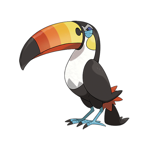 Toucannon - Normal/Flying type Pokémon #733, official artwork
