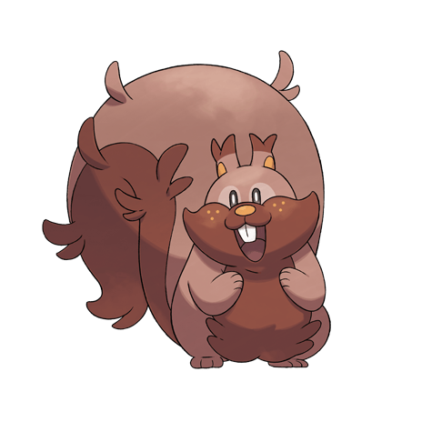 Greedent - Normal type Pokémon #820, official artwork