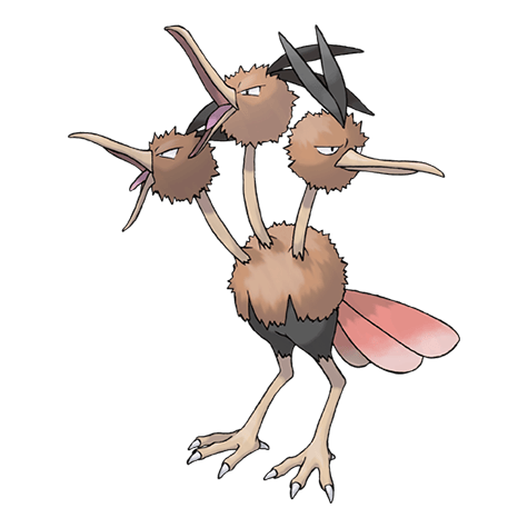 Dodrio - Normal/Flying type Pokémon #85, official artwork