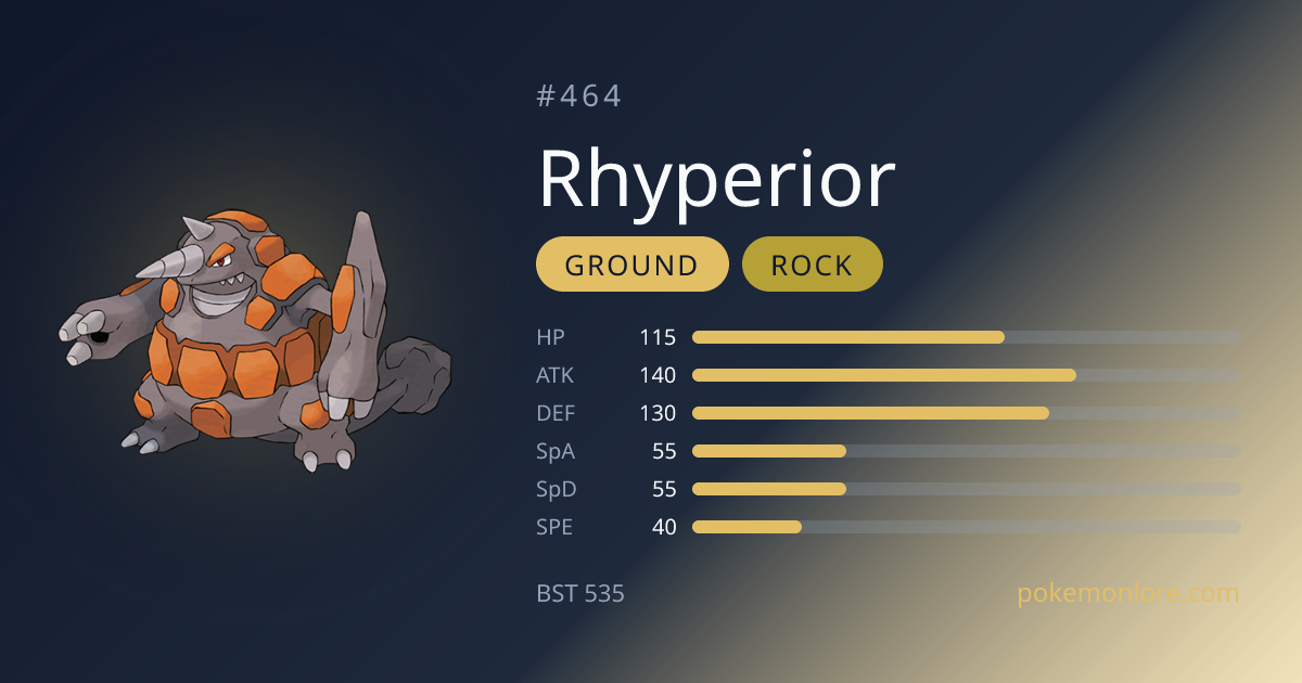 Rhyperior Pokédex (#464)
