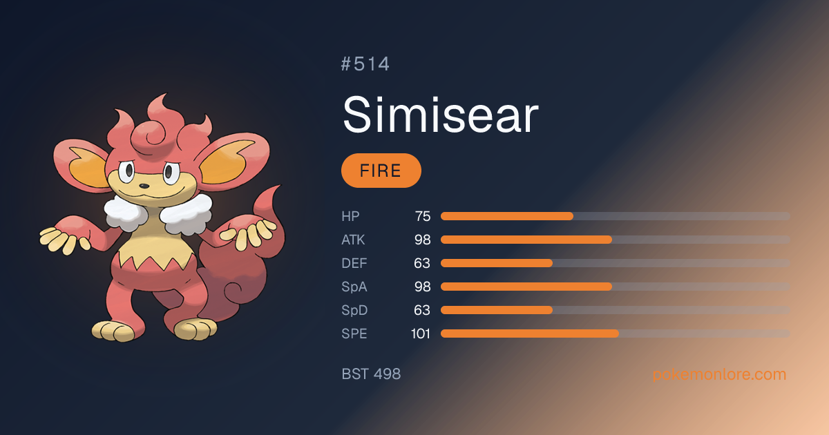 Simisear Pokédex (#514)
